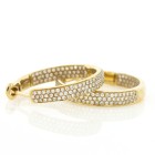 0.68 Cts. 14K Yellow Gold Inside Out Diamond Hoop Earrings